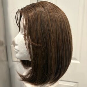 Brunette Chestnut Brown Synthetic BOB Shoulder Length Wig! Part & Lace!